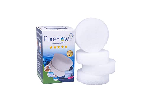 PureFlow 4 Skimmerfilter Nr.13 - Effektiver Vorfilter für Pools – Entfernt 99,9% Insekten & Schmutz – Schützt Hauptfilter vor Verunreinigungen – Chlorfreie Desinfektion – Für Körbe mit 12cm BodenØ von PureFlow