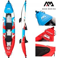 Aqua Marina Kajak 412x83 cm für 2 Personen mit Luftsitz verstellbarer Lehne Transporttasche Reparatu von PureHaven