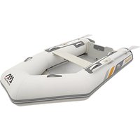 Aqua Marina Schlauchboot 4 Personen 296x153 cm mit Hochdruck-PVC-Gewebe Handpumpe Sitzbank Transporttasche Holzboden Paddel bis 10 PS Weiß von PureHaven