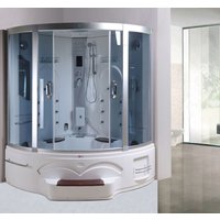 2in1 Whirlpool Dampfdusche 150x150x225 cm Alurahmen, Tropenbrause, Radio, Ozon von PureHaven