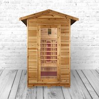 PureHaven Infrarotkabine 120x120x210 cm aus kanadischem Hemlock-Holz Bluetooth-Soundsystem Timer Lic von PureHaven