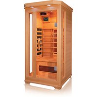 Infrarotkabine 90x90x190 cm aus Pacific Coast Hemlock-Holz Bluetooth-Soundsystem Timer Lichttherapie in 4 Farben digitale Steuerung von PureHaven