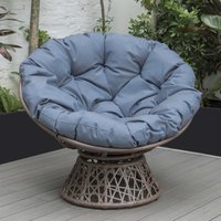 PureHaven Lounge Sessel 92x80x80,5 cm aus Rattan Rundkissen drehbar 360 Grad pflegeleicht elegantes von PureHaven