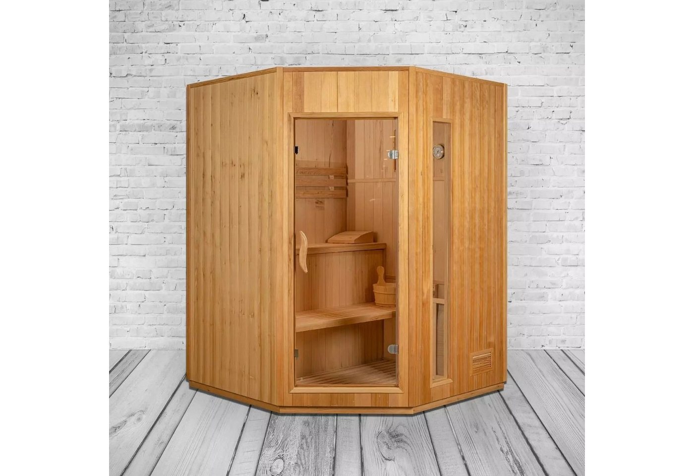 PureHaven Sauna Finnische Sauna Alaska I 150x150x200 cm von PureHaven