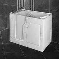 PureHaven Seniorenbadewanne 122x71 cm mit Whirlpool-Funktion Wasserdüsen integrierter Tür für leicht von PureHaven