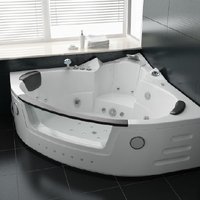 Whirlpool 140x140 cm Lichttherapie, Wasserfall, Heizung, Bluetooth-Soundsystem von PureHaven