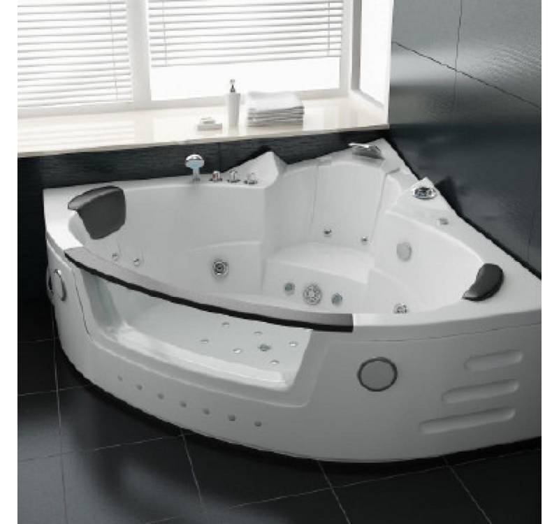 PureHaven Whirlpool 140x140 cm Wasserfall Heizung Lichttherapie Soundsystem von PureHaven
