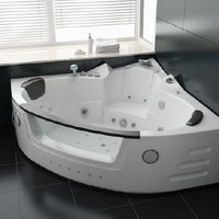 PureHaven Whirlpool 152x152 cm elegantes Design Heizung Lichttherapie Soundsystem Reinigungsprogramm von PureHaven