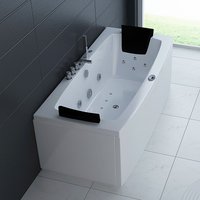 PureHaven Whirlpool 160x80 cm Heizung Reinigungsprogramm & Lichttherapie elegantes Design Bluetooth- von PureHaven