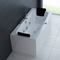 Whirlpool 170x80 cm Heizung Reinigungsprogramm & Lichttherapie Bluetooth-fähiges Soundsystem von PureHaven