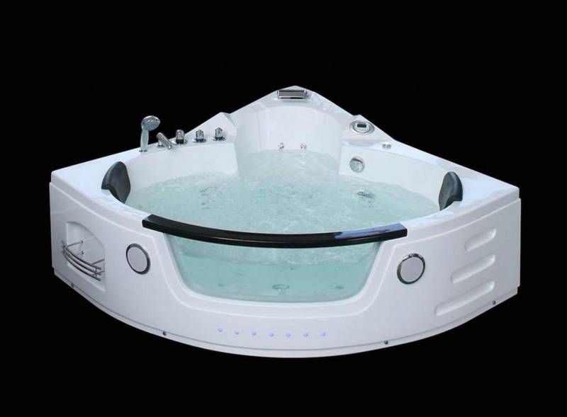 PureHaven Whirlpool 172x172 cm Wasserfall Heizung Lichttherapie Soundsystem von PureHaven