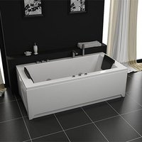 PureHaven Whirlpool 182x90cm Reinigungsprogramm & Lichttherapie elegantes Design Wasserfall 12 Hydro von PureHaven