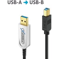 FiberX Serie - USB 3.1 Glasfaser Kabel - USB-A  USB-B - 30m von FiberX