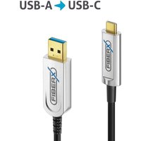 FiberX Serie - USB 3.1 Glasfaser Kabel - USB-A  USB-C - 40m von FiberX