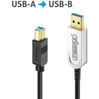 FiberX Serie - USB 3.1 Glasfaser Kabel - USB-A auf USB-B - 5m von FiberX