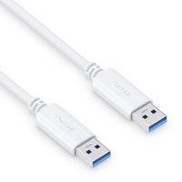 PureLink USB-A auf USB-A Kabel - 3.1 Gen 2, 3A/5V/15W, 10G - iSerie - weiß - 0,50m von PureLink