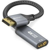Sonero DisplayPort auf HDMI Adapter - 4K60 - grau/schwarz - 0,10m von sonero