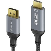 Sonero DisplayPort auf HDMI Kabel - 4K60 - grau/schwarz - 3,00m von sonero