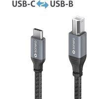 Sonero USB 2.0 Kabel - C/B - Aluminium - space grey/schwarz - 5,00m von sonero