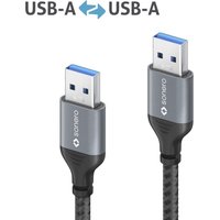Sonero USB 3.0 Kabel - A/A - Aluminium - space grey/schwarz - 3,00m von sonero