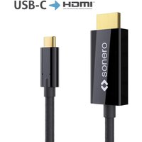 Sonero USB-C auf HDMI Kabel - 2,00m - schwarz von sonero