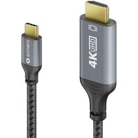 Sonero USB-C auf HDMI Kabel - 4K60, 18Gbps - grau/schwarz - 2,00m von sonero