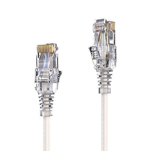 PureLink MC1502-020 CAT6 Netzwerkkabel UTP (10/100/1000 Mbit/s), extra dünn mit 2X RJ45 Stecker, Patchkabel für Switch, Modem, Router, Patchpanels, Patchfelder, 1-er Set, 2,00m, weiß von PureLink