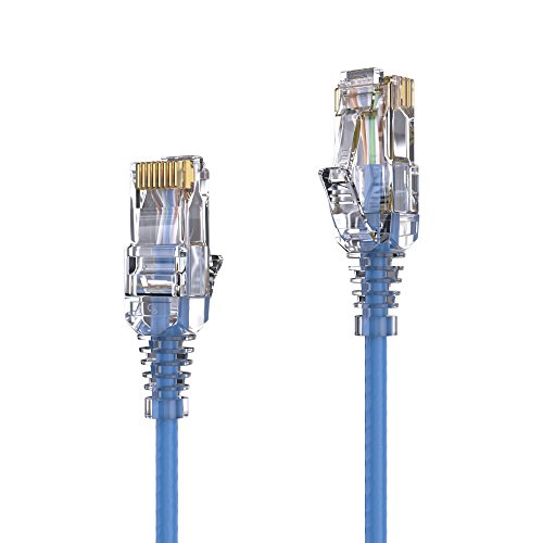 PureLink MC1504-030 CAT6 Netzwerkkabel UTP (10/100/1000 Mbit/s), extra dünn mit 2X RJ45 Stecker, Patchkabel für Switch, Modem, Router, Patchpanels, Patchfelder, 1-er Set, 3,00m, blau von PureLink