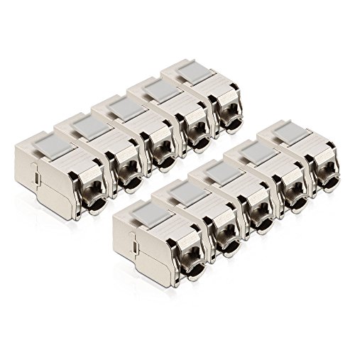 PureLink SET-MCA010-10 Keystone "RJ45" Feldstecker Cat.6A für "AWG23 bis AWG26" Kabel klar von PureLink