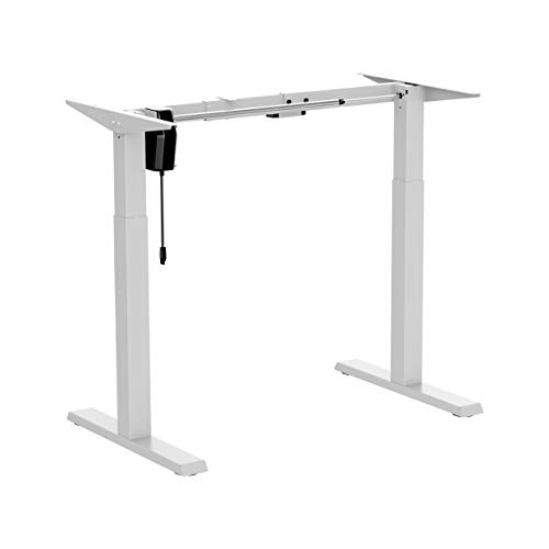 PureMounts Elektrisch höhenverstellbares Schreibtisch Gestell, Breite einstellbar für alle Tischplatten, 80kg Traglast, schwarz von PureMounts