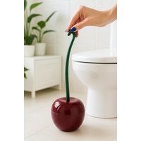 Toilettenbürste in Kirschenform - Lustiges Badezimmeraccessoire Mit Halter Rot Oder Grün Niedlich Und Funktional von PureNestCreations