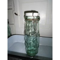 Merkur 1 L Franz.vorratsglass Mit Keramik Deckel, Pressglass Merkur 1 L Franz.vorratsglass Mit Keramik Deckel, Pressglass von PureNostalgie