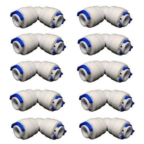 puresec 2017 bha3838 Mini weiß Spritzwand Kunststoff Quick Fitting Tank Adapter für Tubing OD 3/20,3 cm verwendet für RO System Kühlschrank Ice Maker Kaffeemaschine (5 Stück) von PureSec