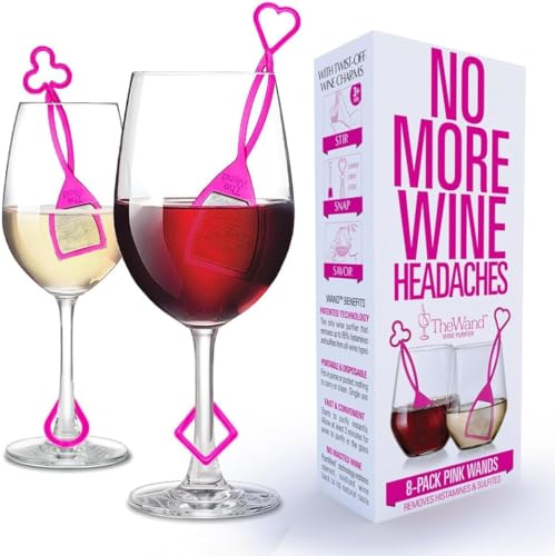 Aspiree The Wand Wine Filter by PureWine | No More Wine Headaches | Removes Sulfites and Histamines | New Twist-Off Wine Charms | (12) von PureWine To Your Health