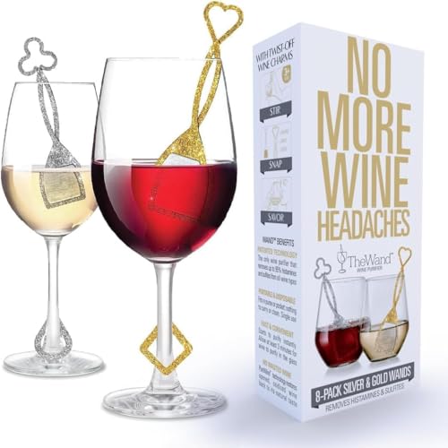 PureWine Reinigungsstab entfernt Histamine und Sulfite – reduziert Weinallergien und beseitigt Kopfschmerzen, belüftet Geschmack und Reinheit – Silber und Gold – 8 Stück PureWine Reinigungsstab entfernt Histamine und Sulfite – reduziert Weinallergien und beseitigt Kopfschmerzen, belüftet Geschmack und Reinheit – Silber und Gold – 8 Stück von PureWine To Your Health