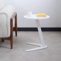 Weißer C-Form-Beistelltisch Holz, Kleiner Z-Form-Tisch Für Couch, Runder Sofa-Ende-Beistelltisch, C-Kaffeetisch Wohnzimmermöbel Weißer C-Form-Beistelltisch Holz, Kleiner Z-Form-Tisch Für Couch, Runder Sofa-Ende-Beistelltisch, C-Kaffeetisch Wohnzimmermöbel von PureWoodesign