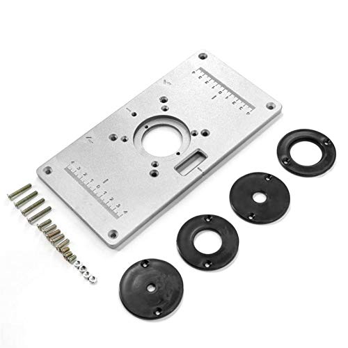 Aluminium Router Tabelle Insert Plate Router Tischeinsatzplatte für Holzbearbeitungstische 235 * 120 * 8mm von Purebesi