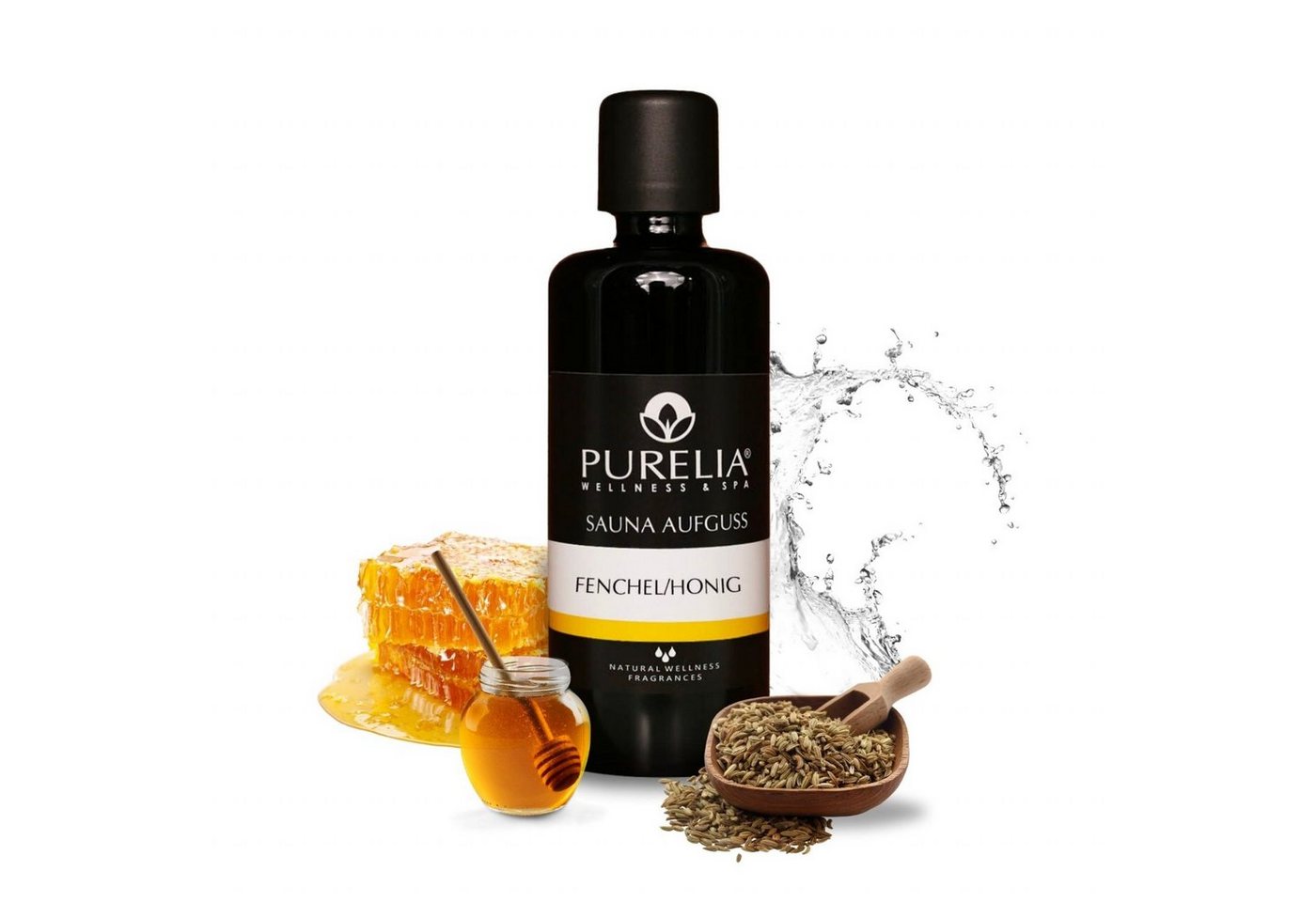 Purelia Aufgusskonzentrat PURELIA Saunaaufguss Fenchel-Honig 100 ml natürlicher Sauna-aufguss von Purelia