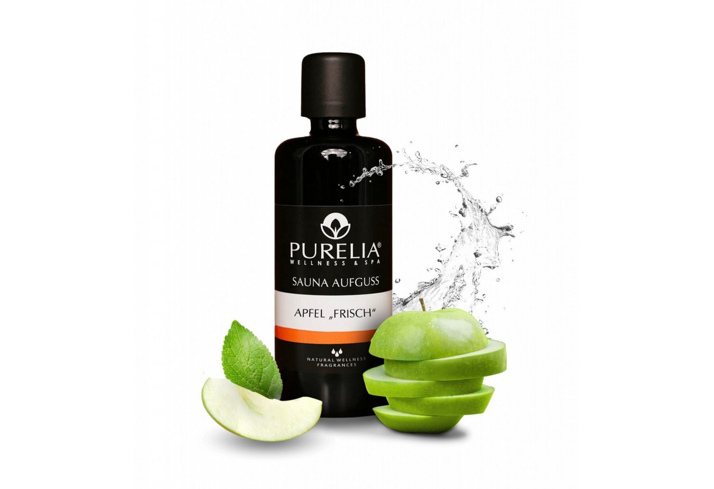 Purelia Aufgusskonzentrat PURELIA Saunaaufguss Konzentrat Apfel frisch 100 ml natürlicher von Purelia