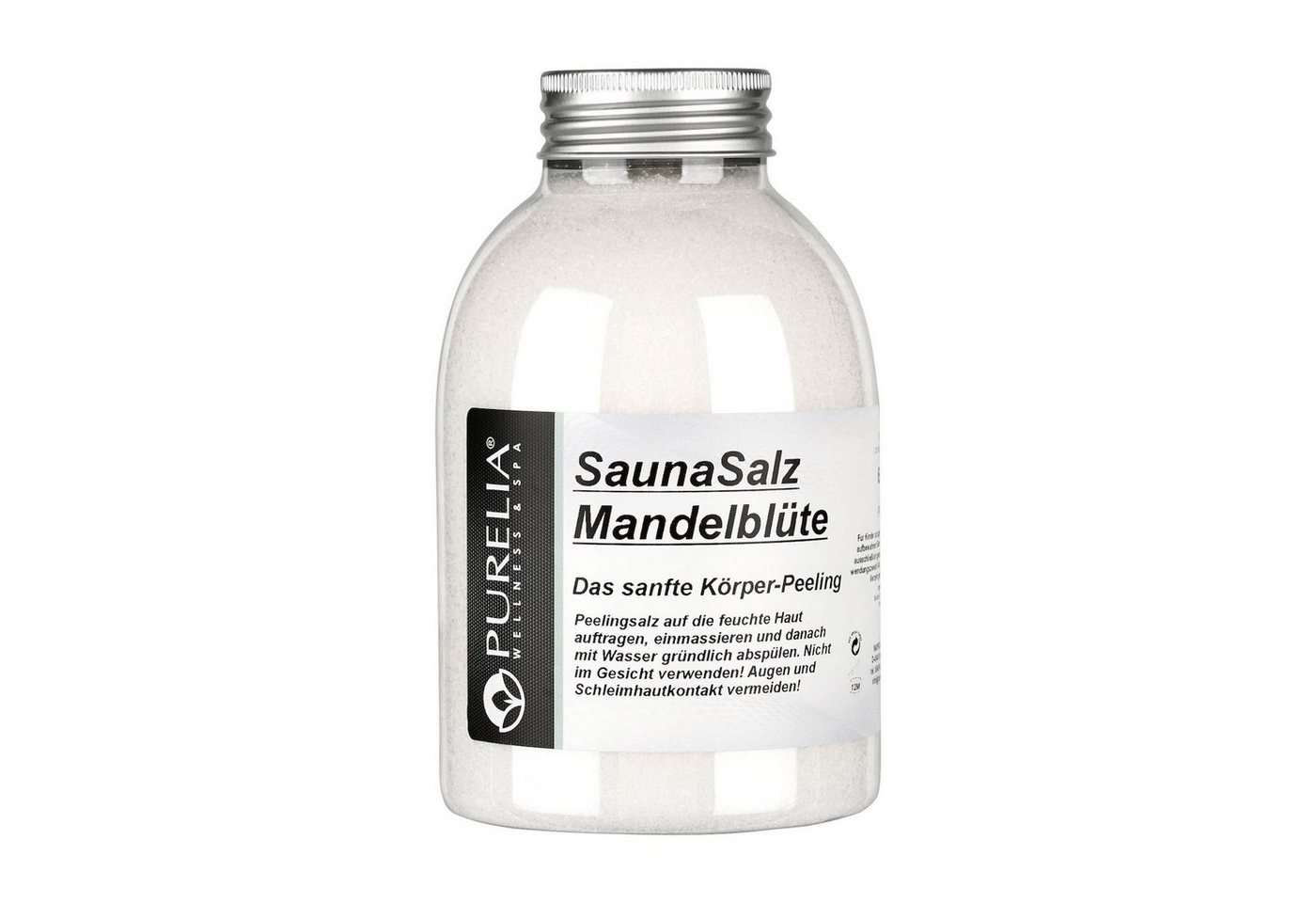 Purelia Sauna-Aufgussset PURELIA Sauna Salz Mandelblüte 650g Peelingsalz Sauna Salz Peeling von Purelia