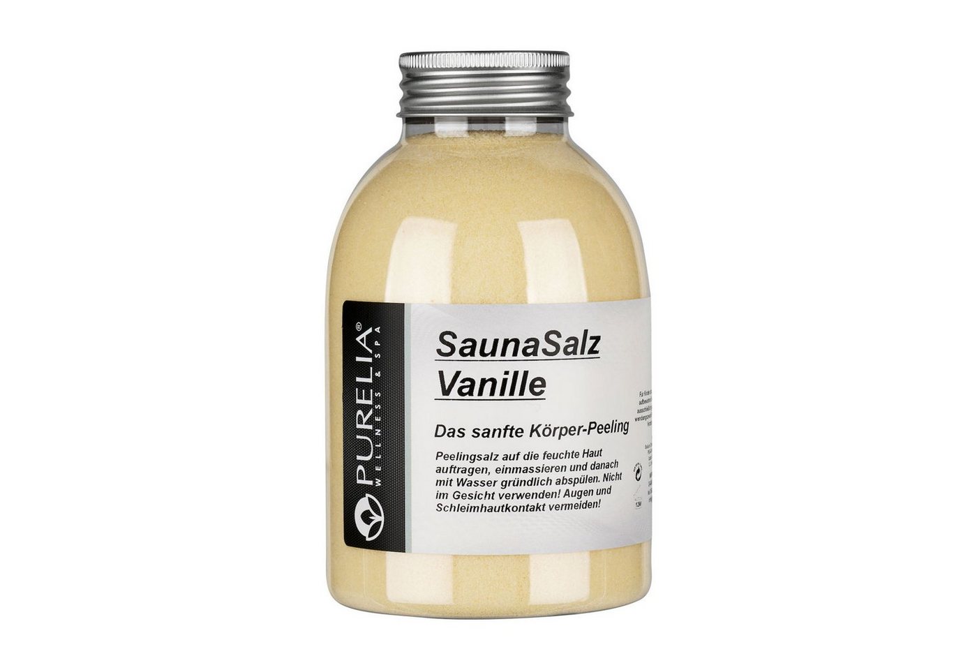 Purelia Sauna-Aufgussset PURELIA Sauna Salz Vanille 650g Peelingsalz Sauna Salz Peeling von Purelia