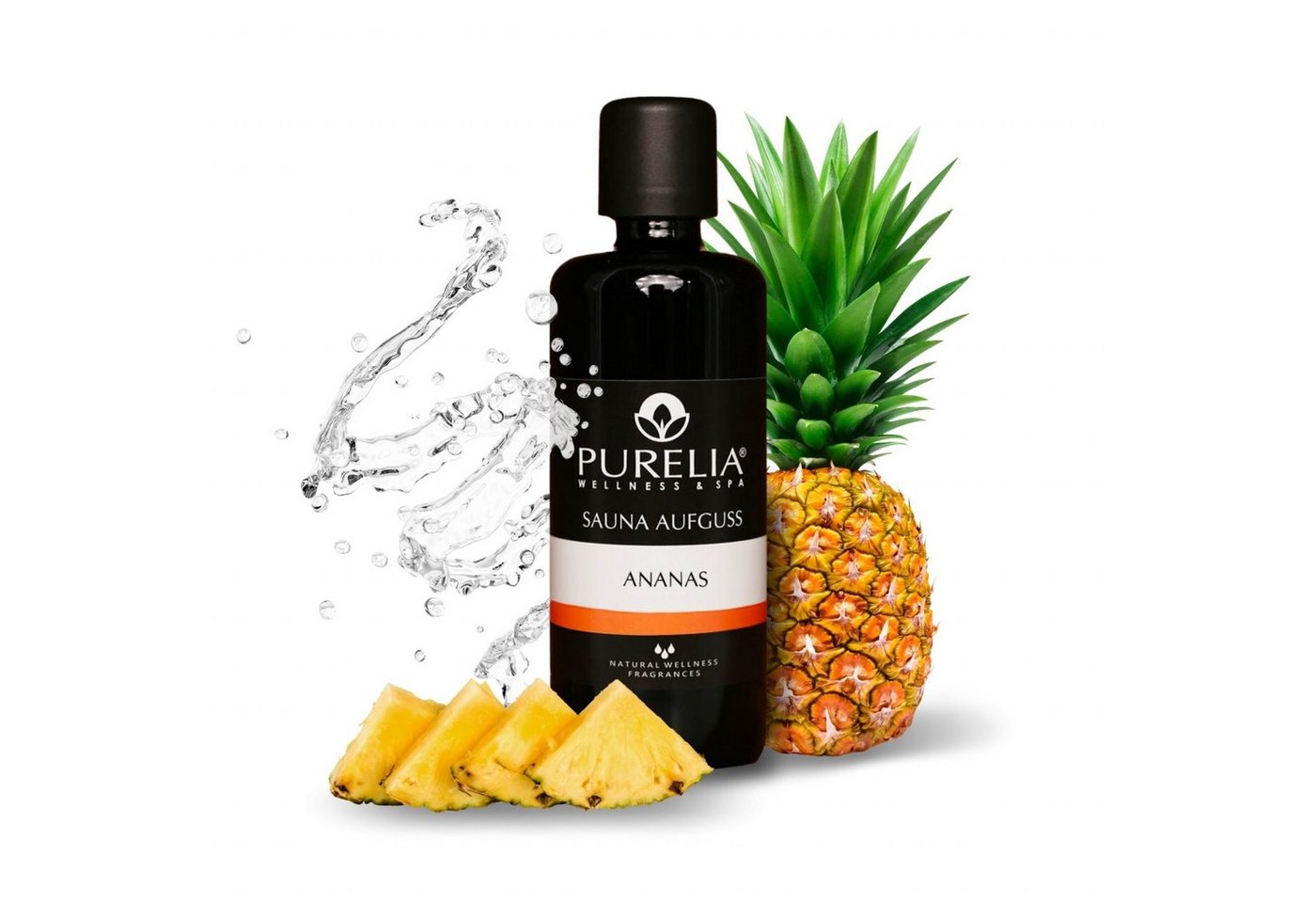 Purelia Aufgusskonzentrat PURELIA Saunaaufguss Ananas 100 ml natürlicher Sauna-aufguss - reine von Purelia