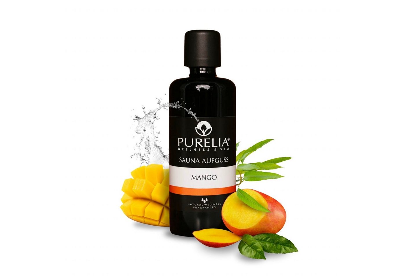 Purelia Aufgusskonzentrat PURELIA Saunaaufguss Mango 100 ml natürlicher Sauna-aufguss - reine von Purelia