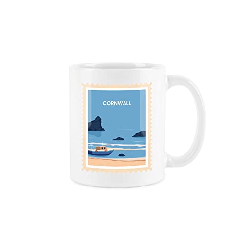 Purely Home Cornwall Becher Travel Stamps Destination Urlaub Tasse Kaffee/Tee Geschenk von Purely Home