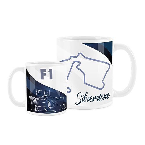 Purely Home Formel 1 Circuits Tasse – Silberstone – Kaffee- und Teegeschenk Formel 1 Motorsport Geschenk von Purely Home