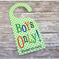 "Personalisiertes Kinderzimmerschild "Keep Out" Türschild Zum Aufhängen "No Jungen/Mädchen Erlaubt Nicht Stören" von PurelyPersonalized
