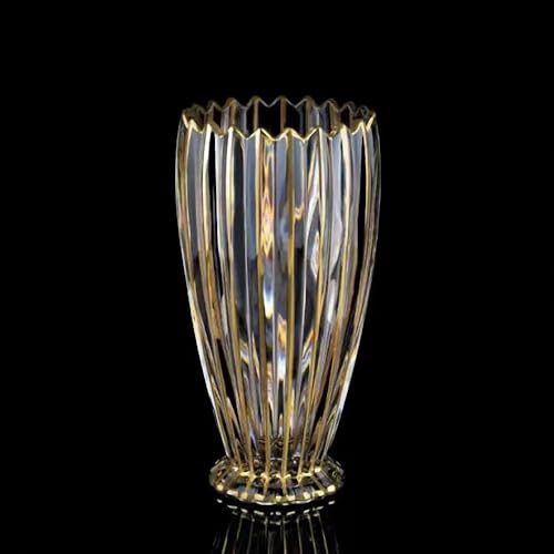 Handbemalte goldene Kristallvase, 26,9 cm hoch, moderne große Glasvase, Heimbüro-Dekoration für Wohnzimmer, Esstisch, Tafelaufsätze, Geburtstag und Hochzeit Handbemalte goldene Kristallvase, 26,9 cm hoch, moderne große Glasvase, Heimbüro-Dekoration für Wohnzimmer, Esstisch, Tafelaufsätze, Geburtstag und Hochzeit von Puremagics