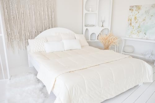 Purevana All Season Wool Comforter Down Alternative Bedding Comforter with Corner Tabs, Temperature Regulation and Moisture Wicking Blanket 200x200 cm von Purevana