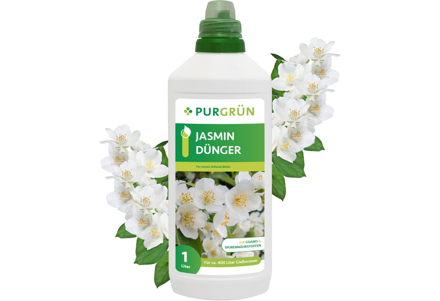 Purgrün Blumendünger Purgrün Jasmin Dünger, NPK 8+8+6, Guano, 1 Liter, Flüssigdünger, Schnelle Wirkung für kräftiges Wachstum Purgrün Blumendünger Purgrün Jasmin Dünger, NPK 8+8+6, Guano, 1 Liter, Flüssigdünger, Schnelle Wirkung für kräftiges Wachstum von Purgrün