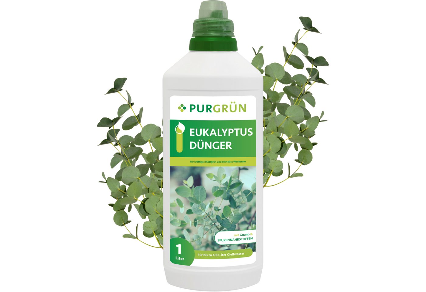 Purgrün Gartendünger Purgrün Eukalyptus Dünger, NPK 10+4+6, stärkt Widerstandskraft, 1L, Flüssigdünger, Verbessert die Bodenqualität mit Guano Purgrün Gartendünger Purgrün Eukalyptus Dünger, NPK 10+4+6, stärkt Widerstandskraft, 1L, Flüssigdünger, Verbessert die Bodenqualität mit Guano von Purgrün